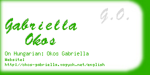 gabriella okos business card